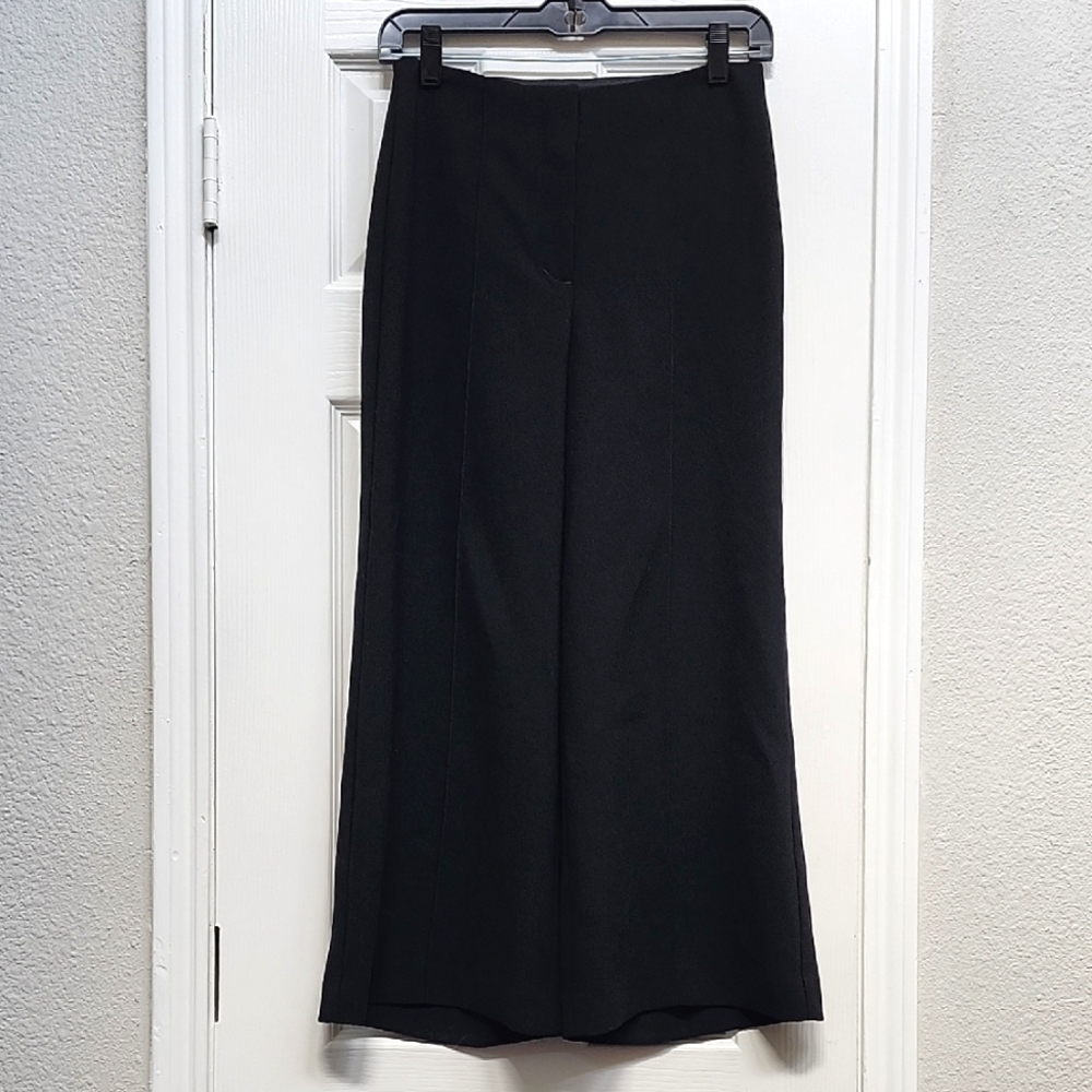 Express Black High Rise Cropped Wide Leg Pants, Size 0R